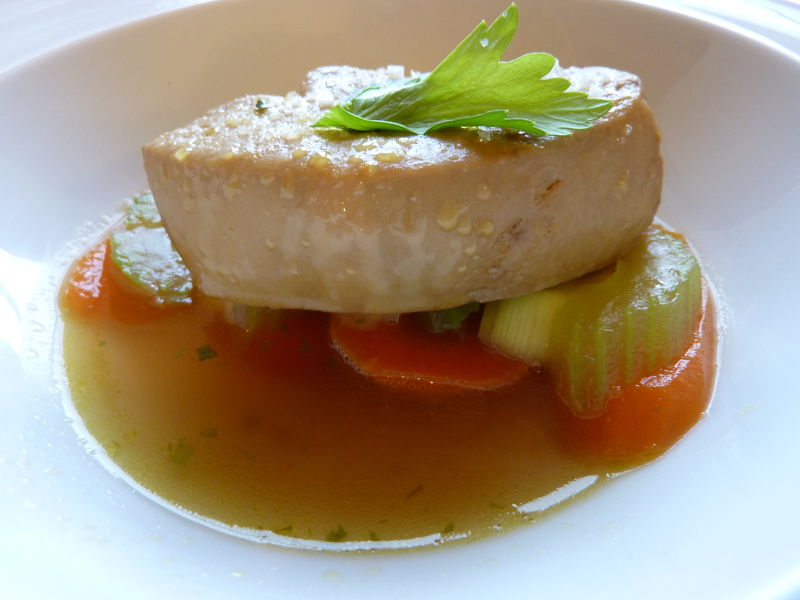 Pot au feu de foie gras et légumes